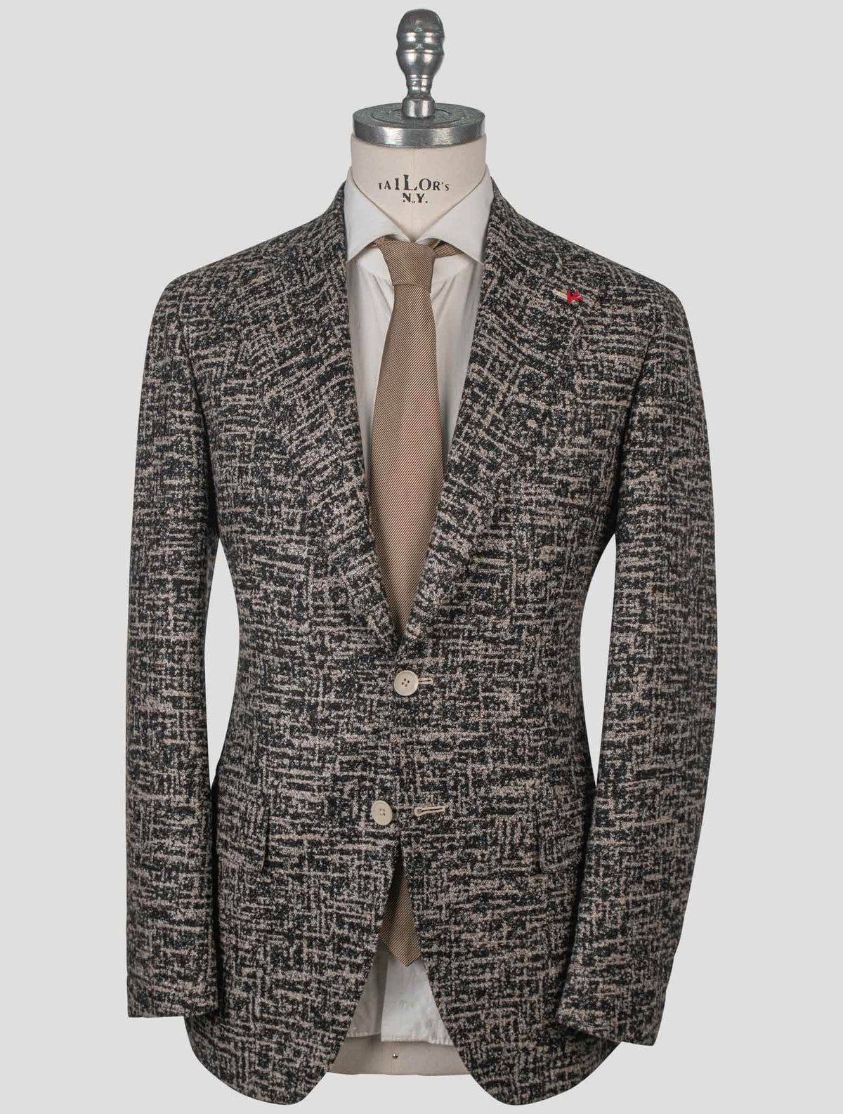 Isaia Isaia Gray Wool Silk Camel Blazer Gray 000
