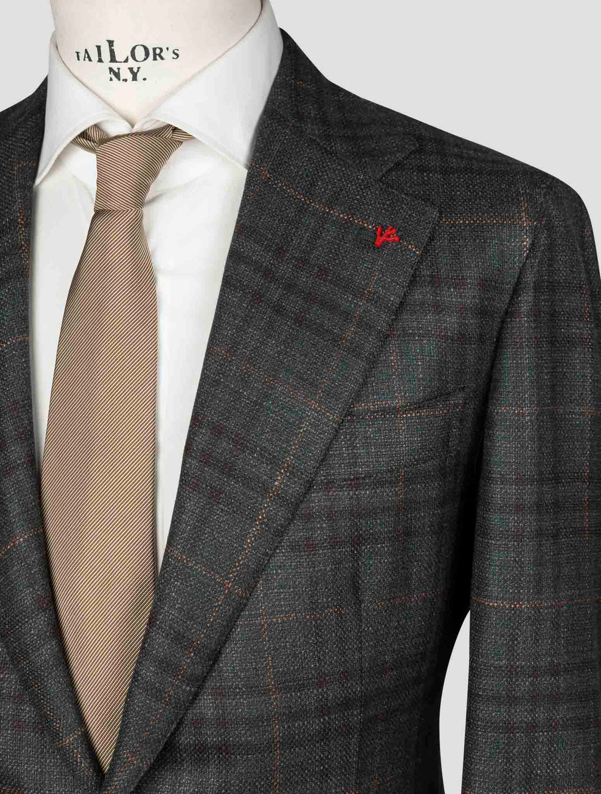 Isaia Multicolor Wool Silk Blazer