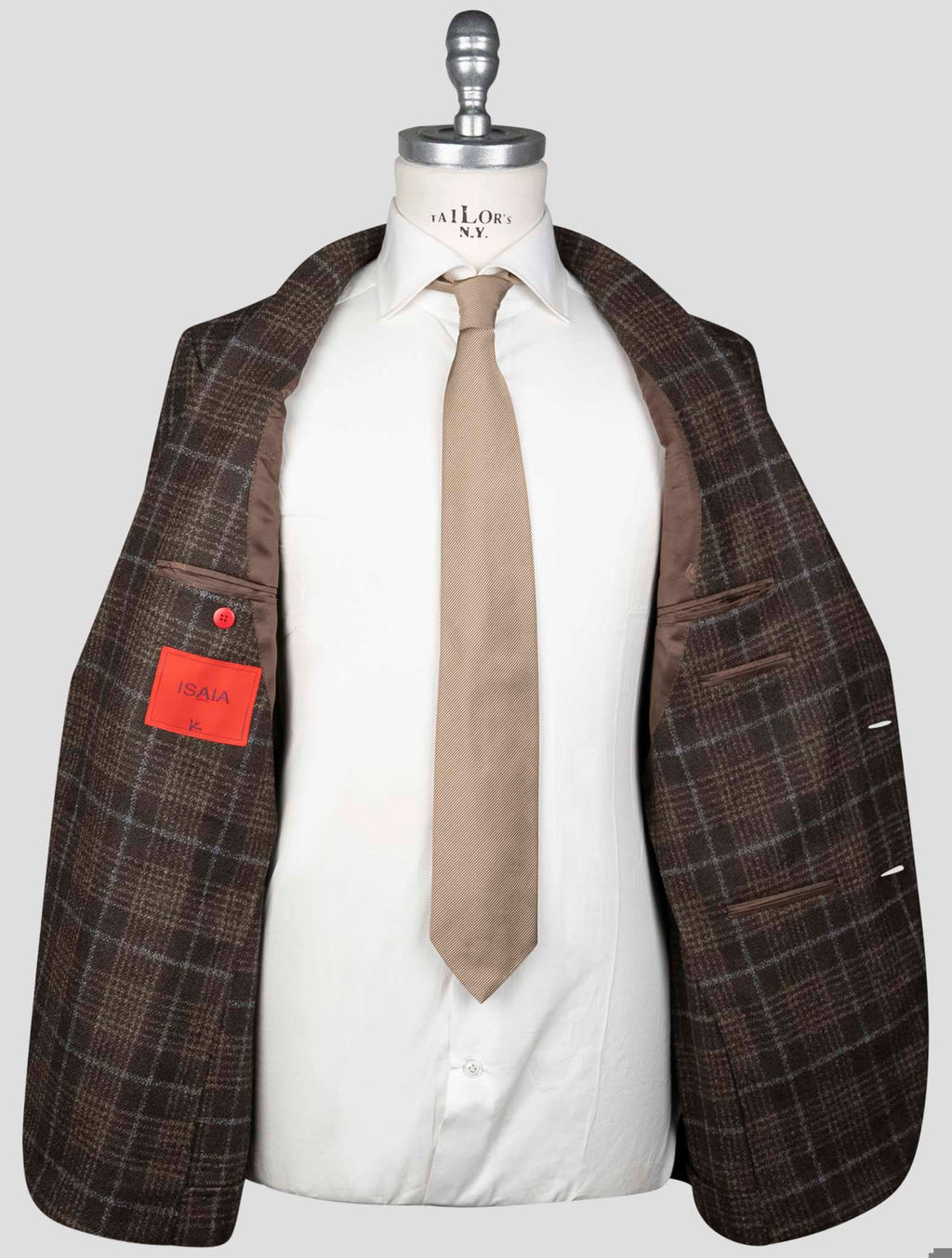 Isaia Brown Wool Pa Blazer