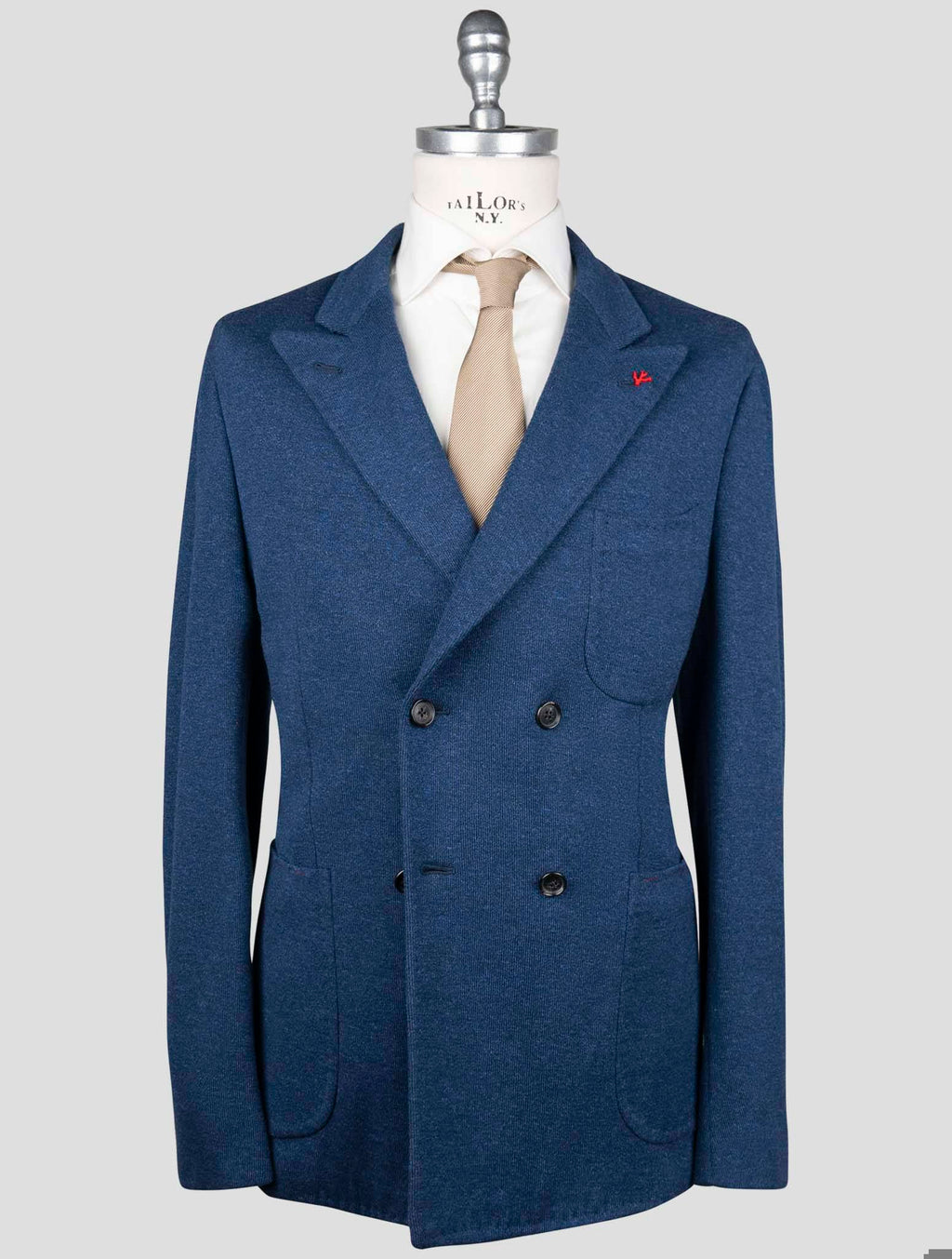 Isaia Isaia Blue Cotton Wool Pa Blazer Blue 000