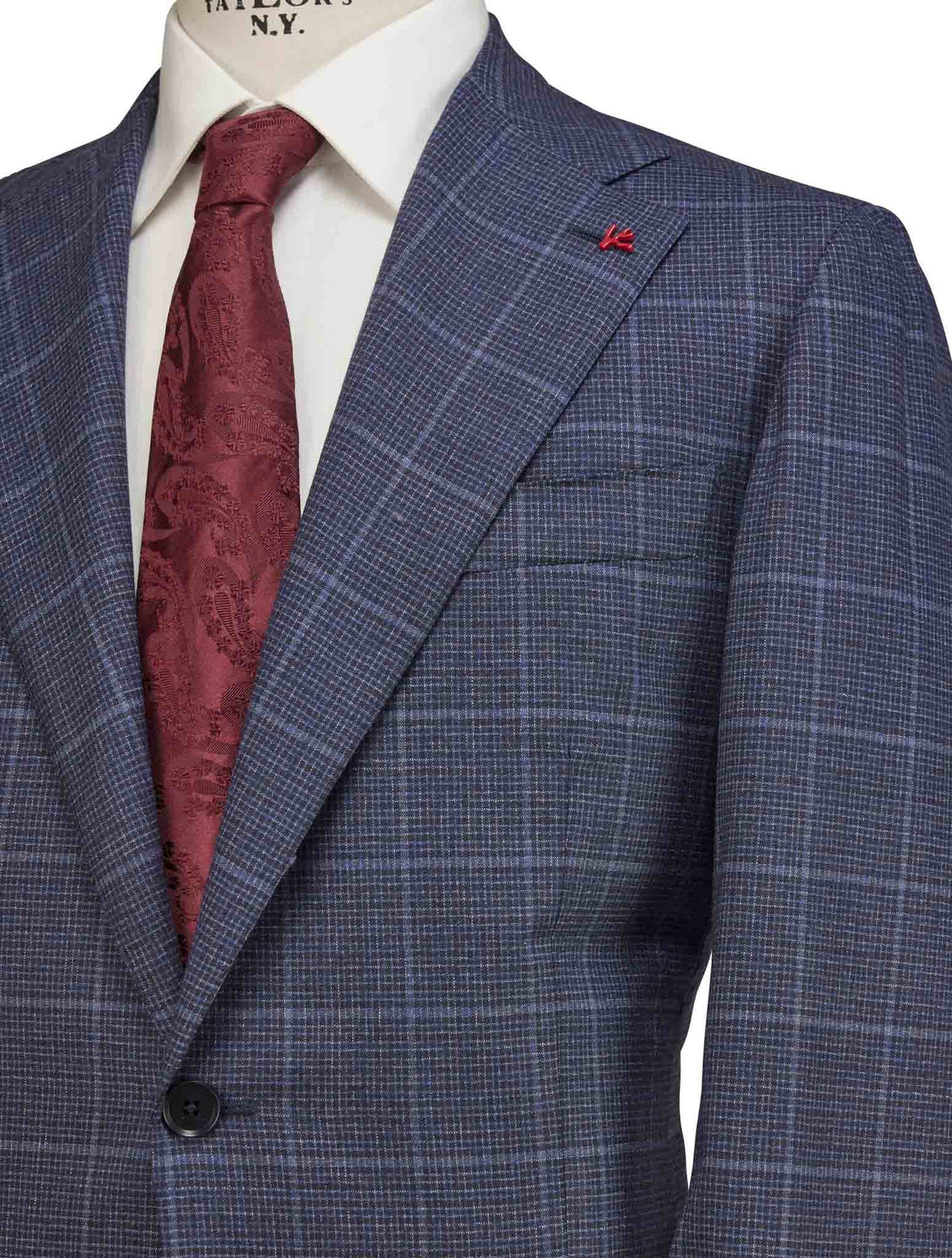 Isaia Blue Wool Ea Suit