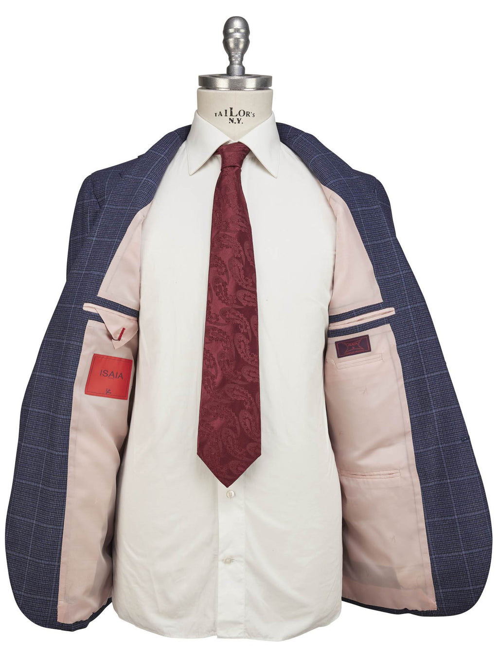 Isaia Blue Wool Ea Suit