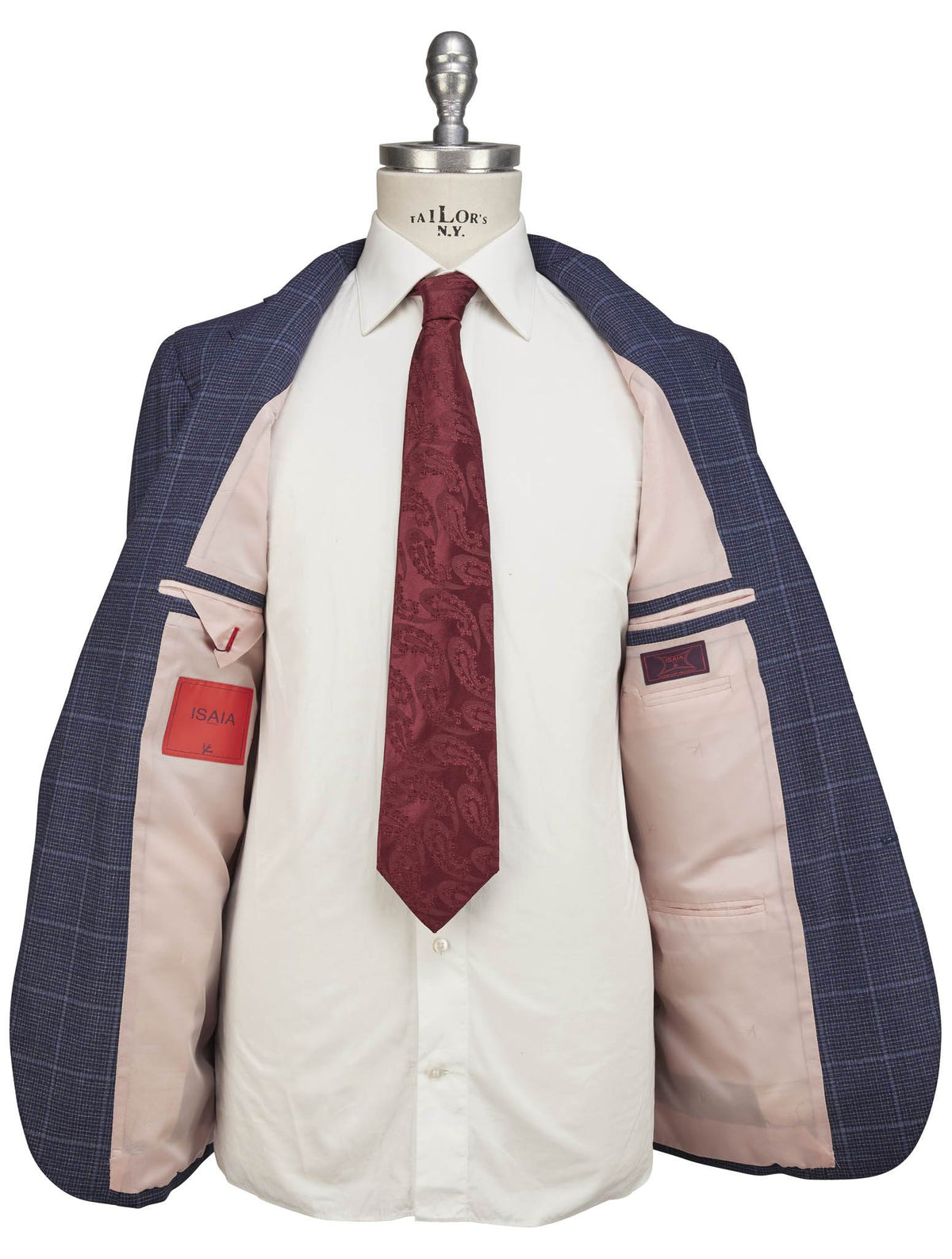 Isaia Blue Wool Ea Suit