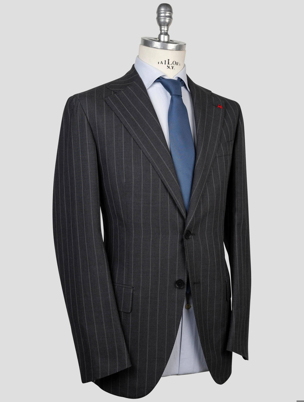 Isaia Isaia Dark Gray Wool Silk Mohair Linen Suit Dark Gray 001
