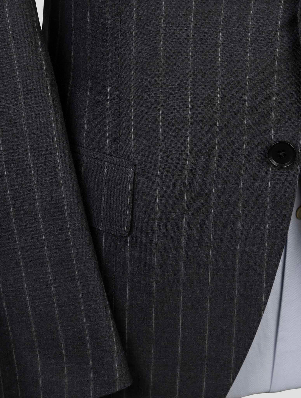 Isaia Dark Gray Wool Silk Mohair Linen Suit