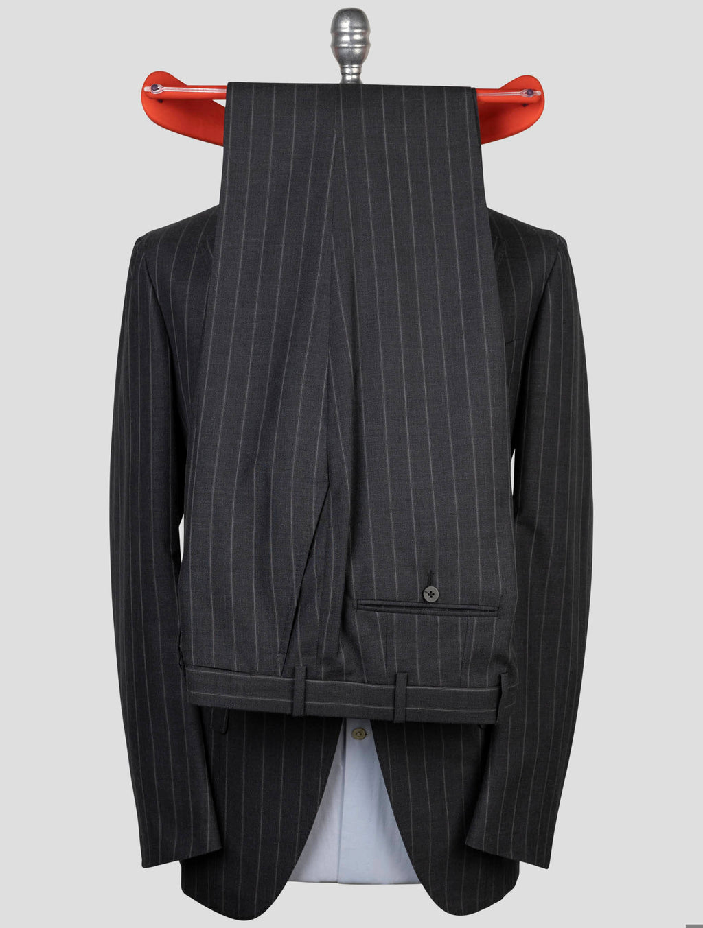 Isaia Dark Gray Wool Silk Mohair Linen Suit