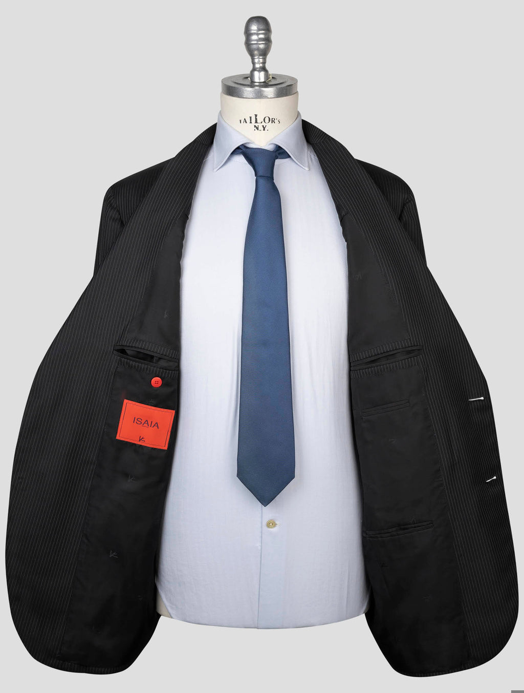 Isaia Black Wool Suit