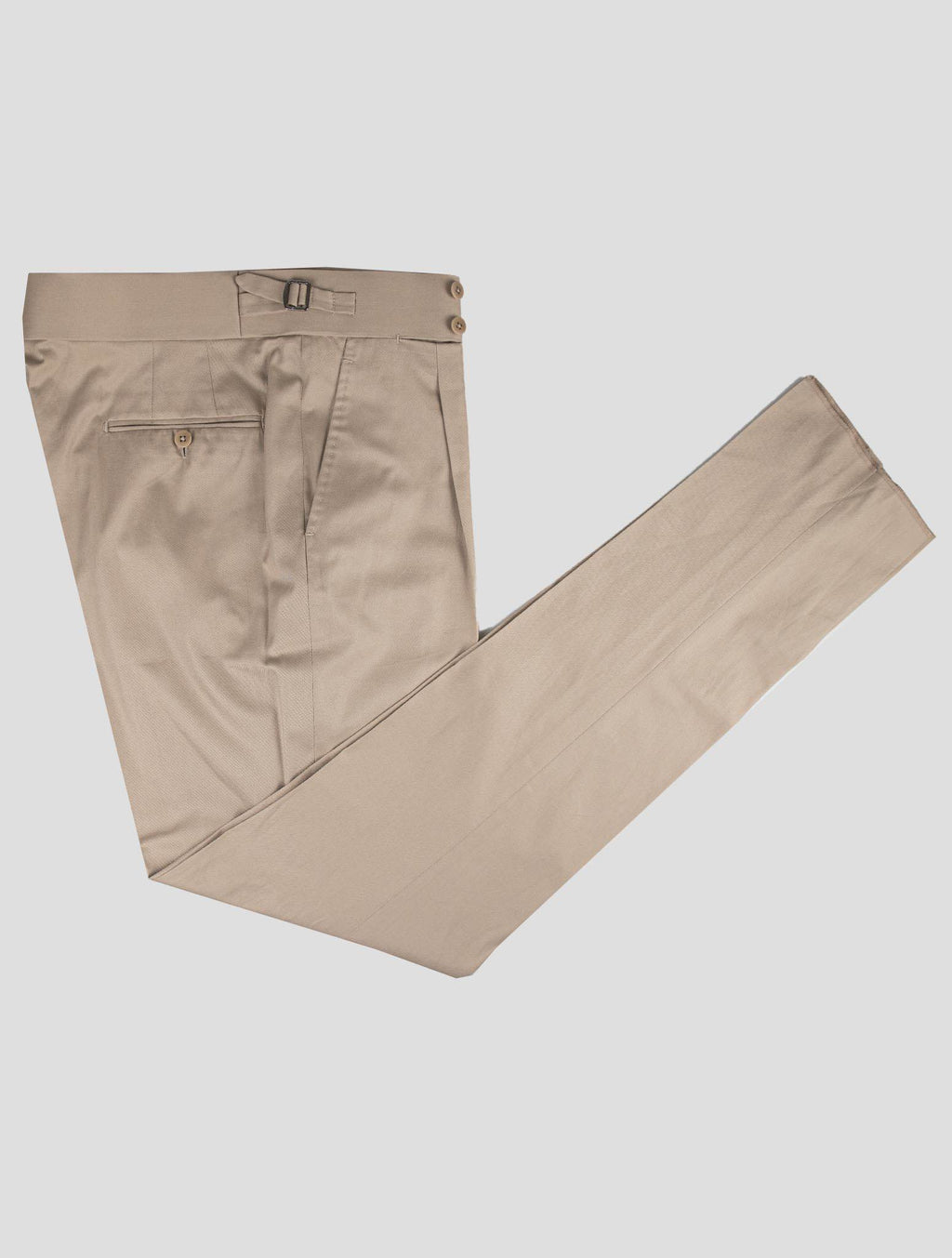 Isaia Beige Cotton Dress Pants