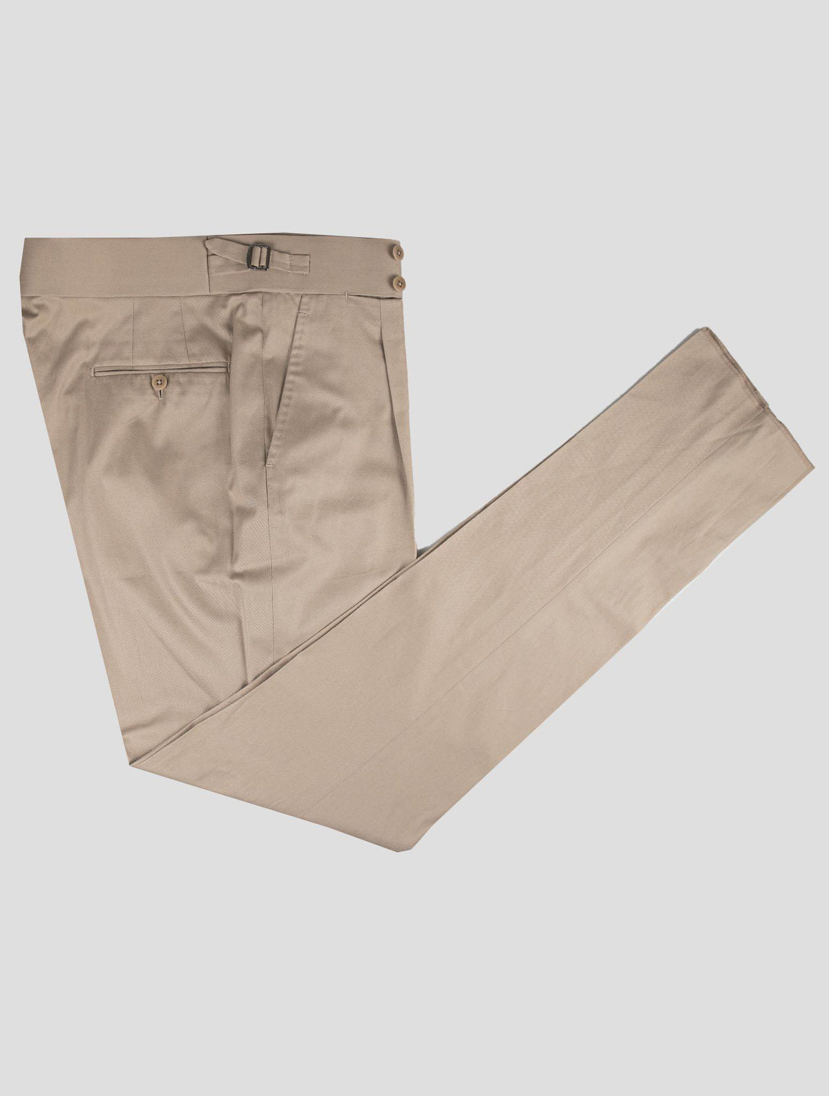 Isaia Beige Cotton Dress Pants