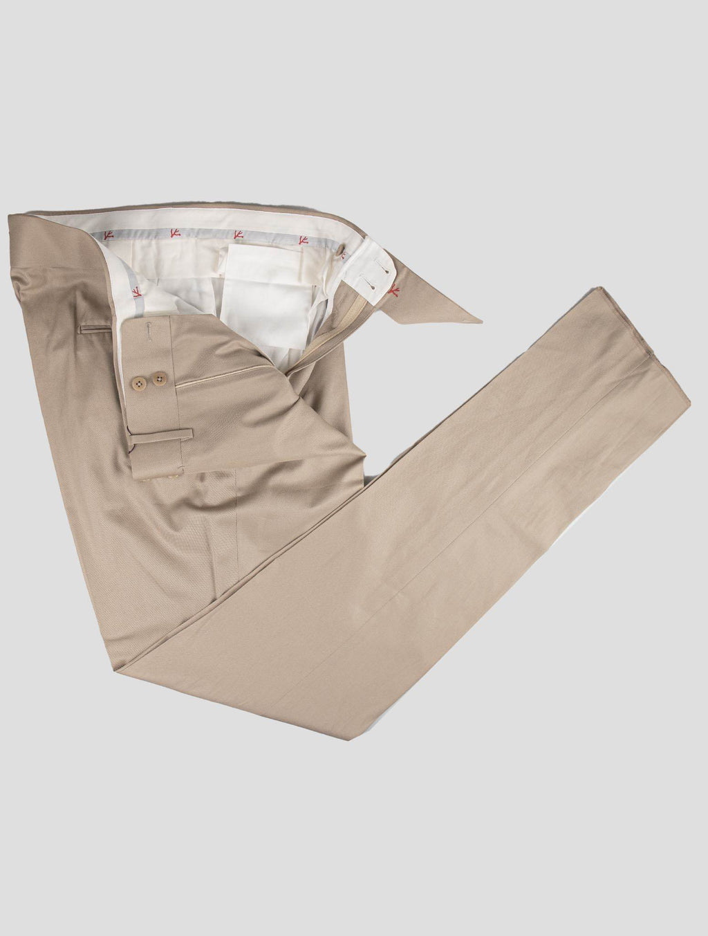 Isaia Isaia Beige Cotton Dress Pants Beige 001