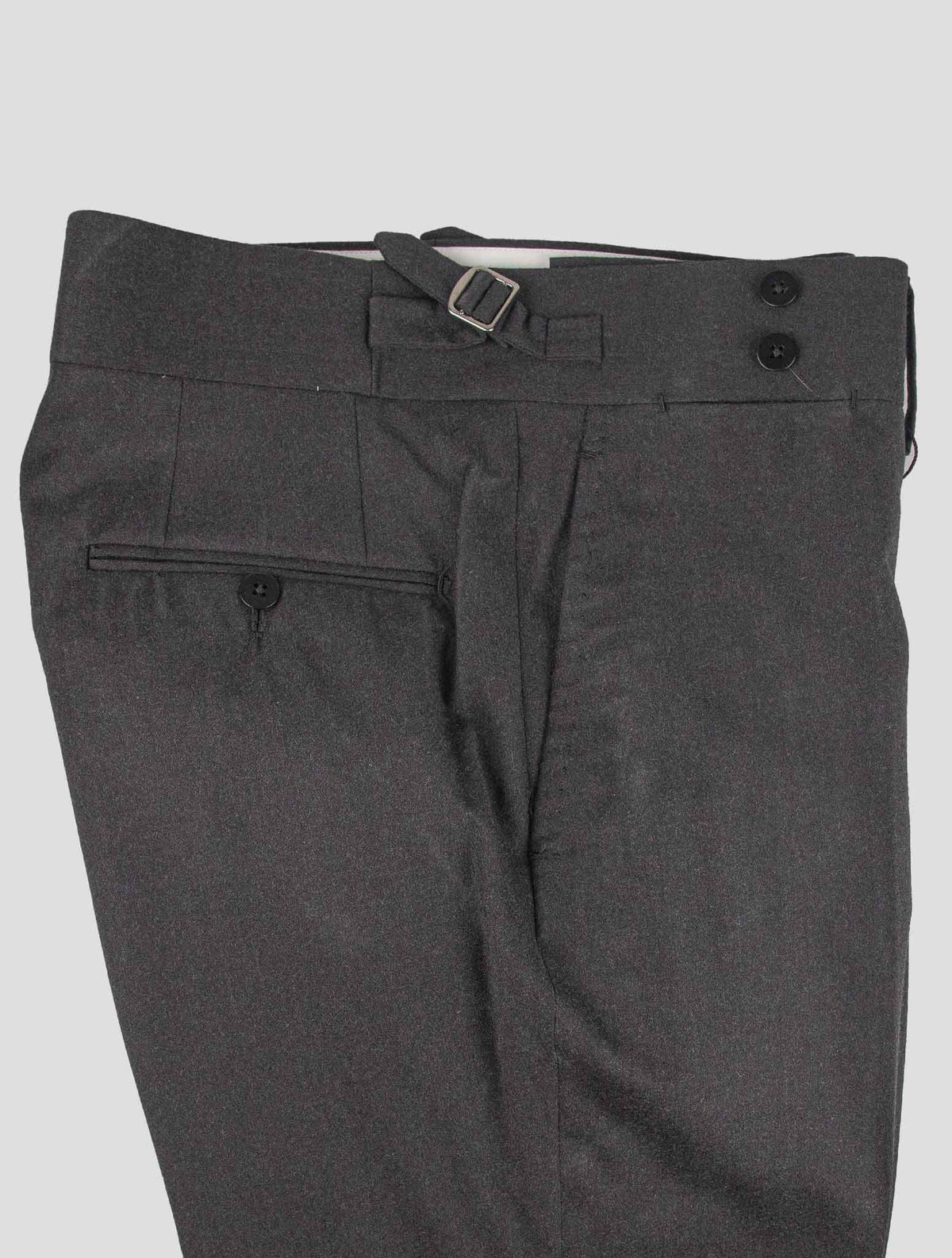 Isaia Dark Gray Wool Dress Pants