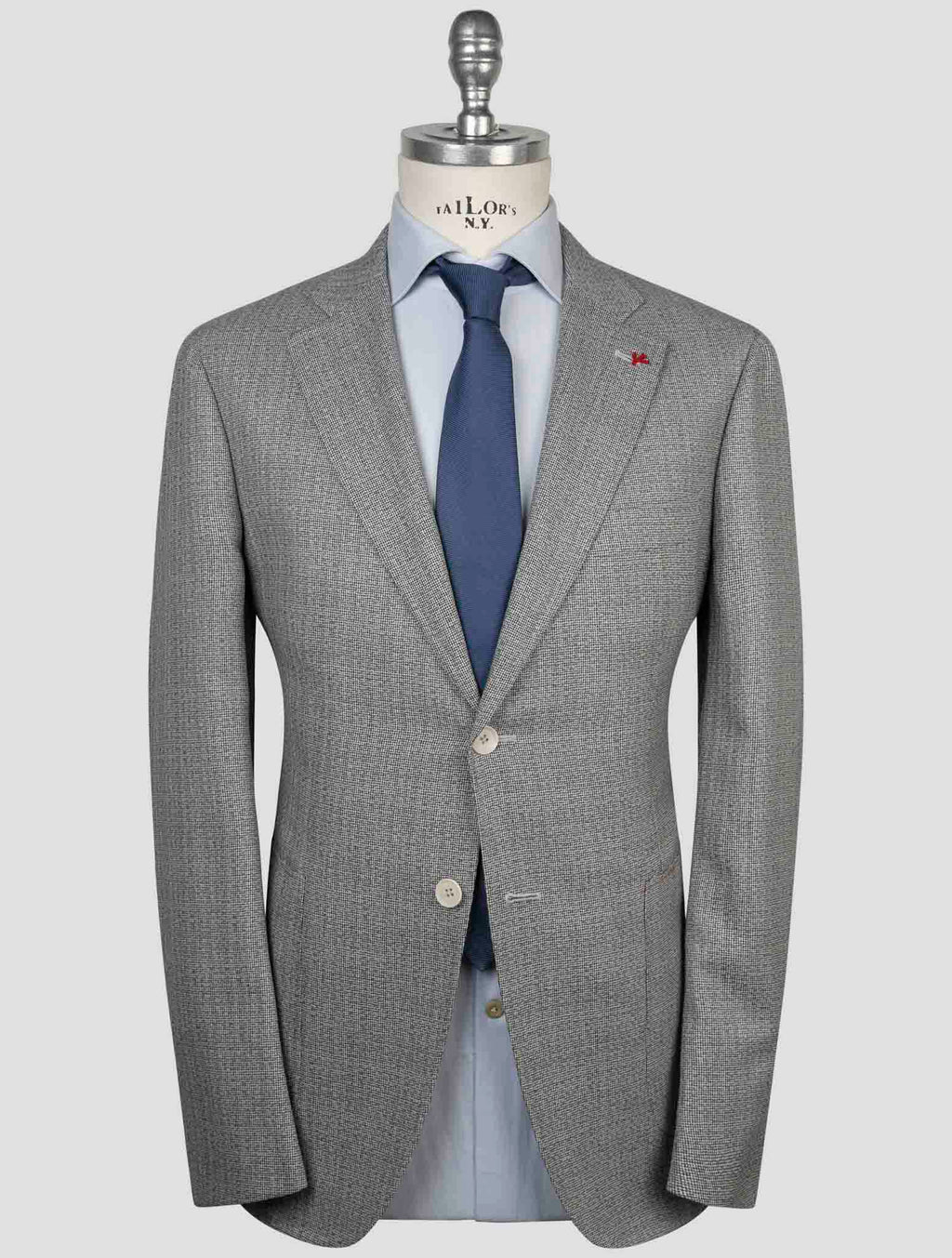 Isaia Isaia Black White Wool Suit Black / White 000