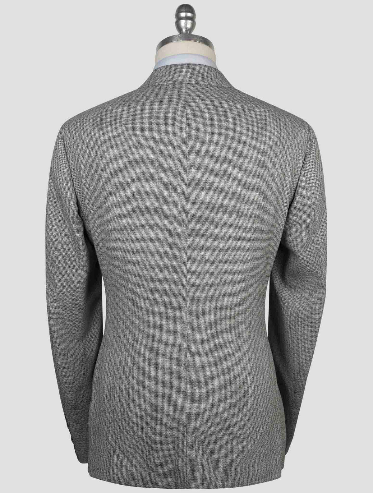 Isaia Black White Wool Suit