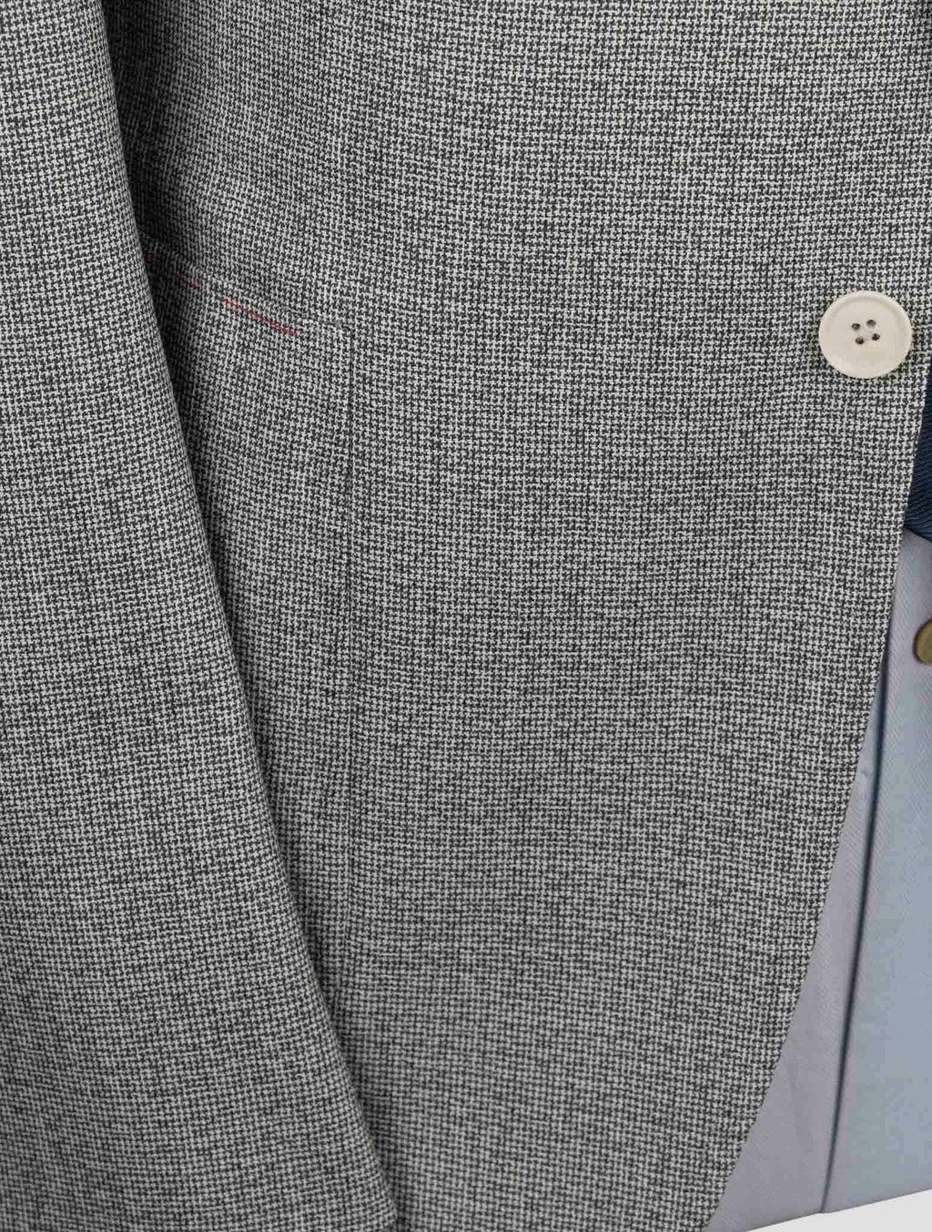 Isaia Black White Wool Suit