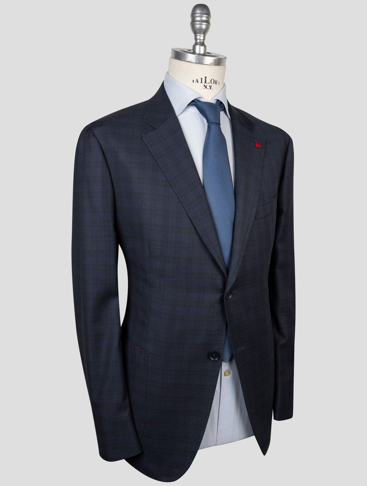 Isaia Isaia Blue 100% Wool Suit Blue 001