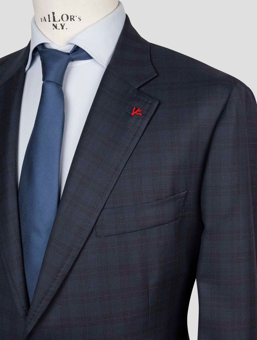 Isaia Blue Wool Suit