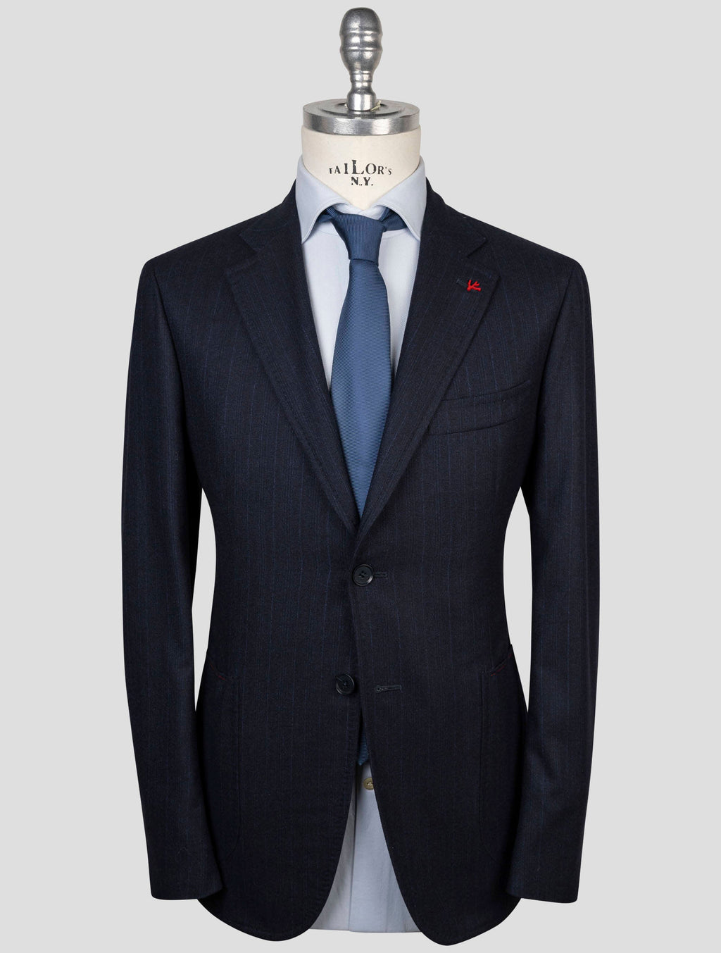 Isaia Isaia Blue Wool Silk Suit Blue 000