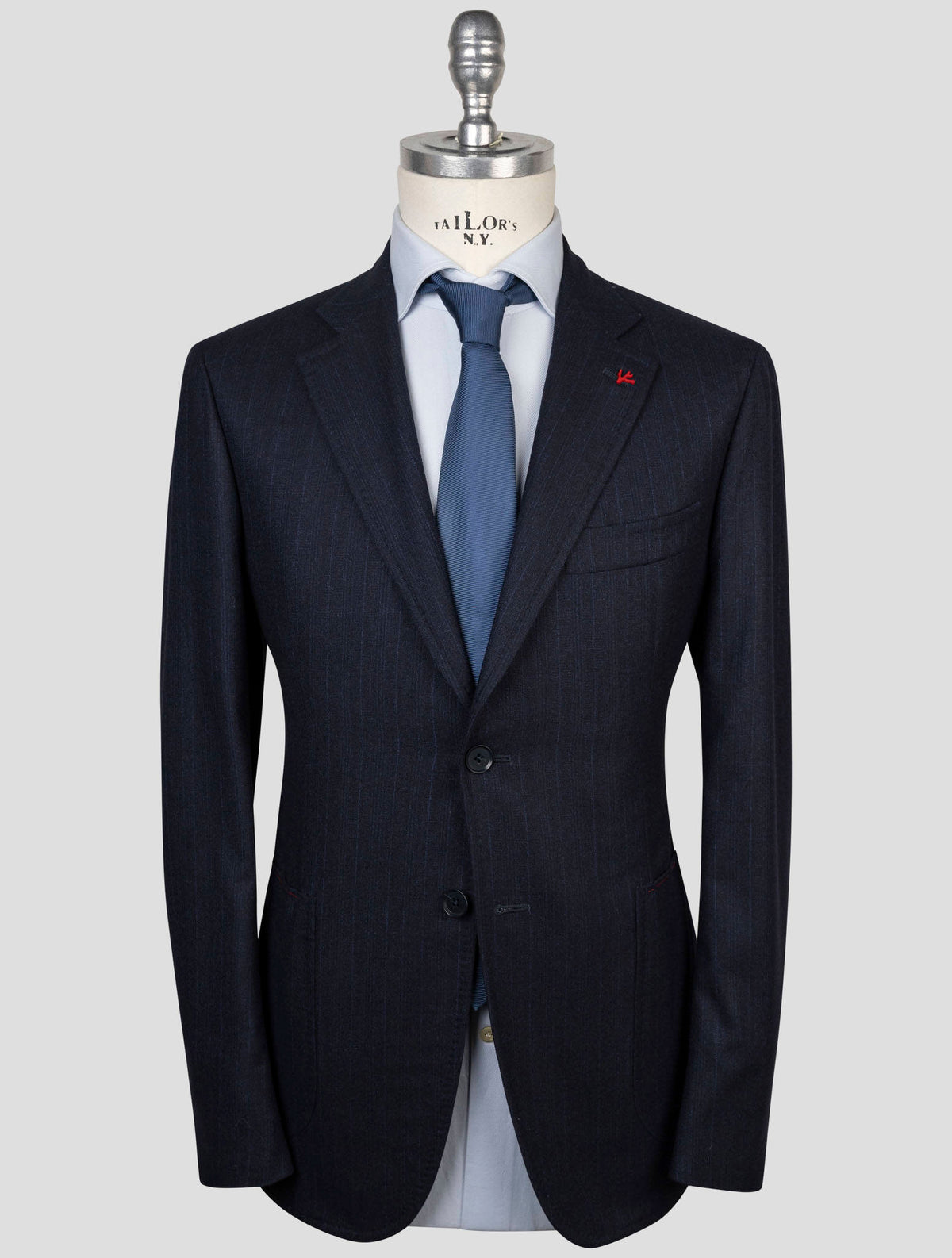 Isaia Isaia Blue Wool Silk Suit Blue 000