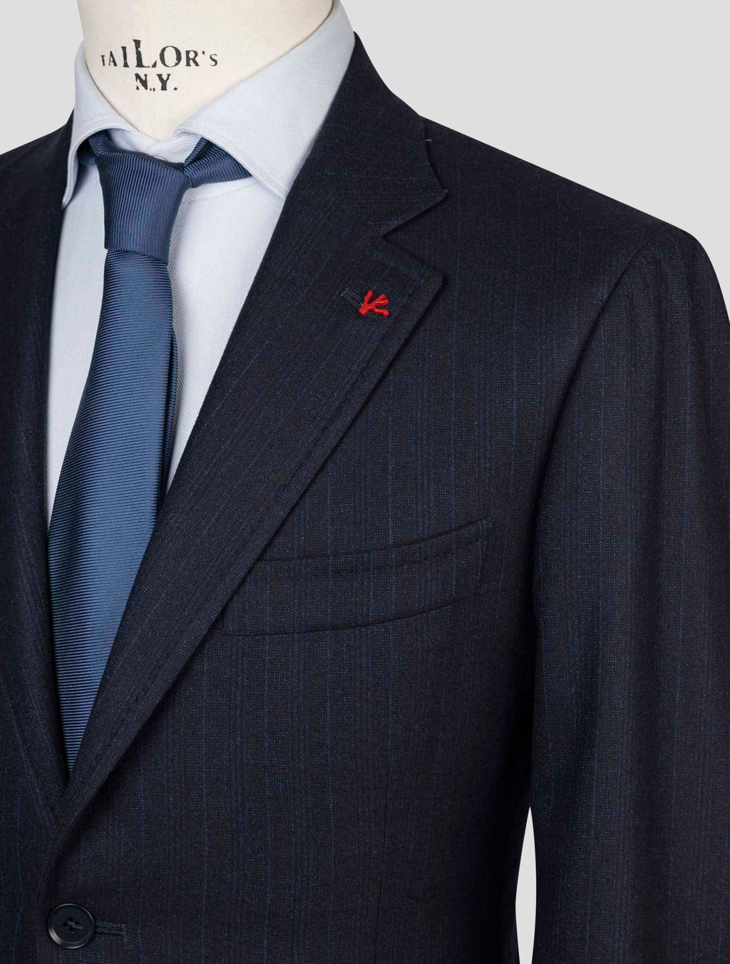 Isaia Blue Wool Silk Suit