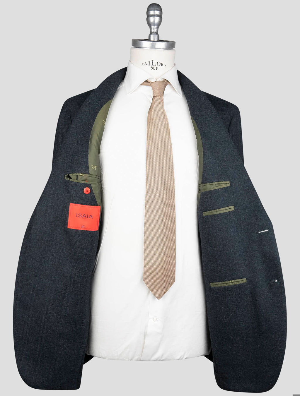 Isaia Green Wool Blazer
