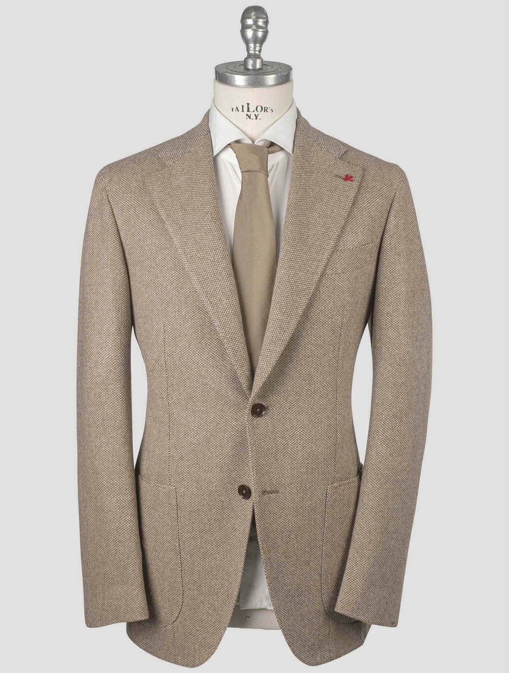 Isaia Beige Wool Cashmere Blazer