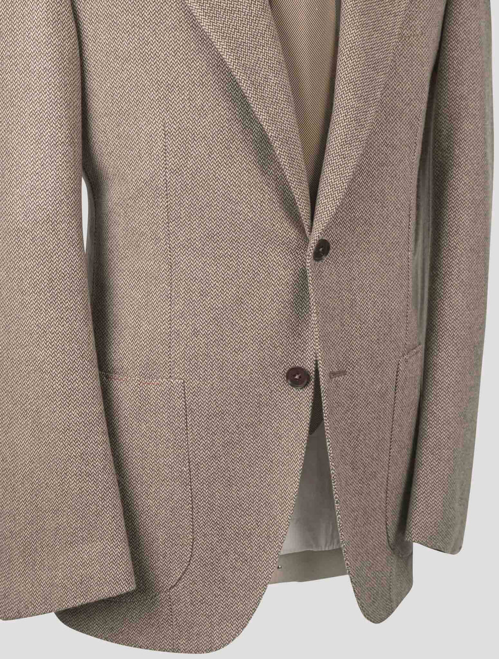 Isaia Beige Wool Cashmere Blazer
