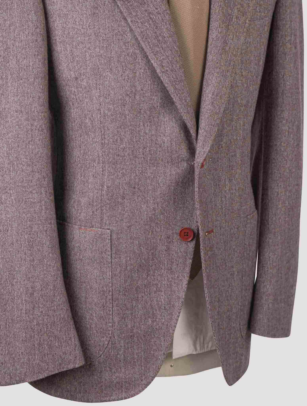 Isaia Pink Wool Cotton Cashmere Blazer