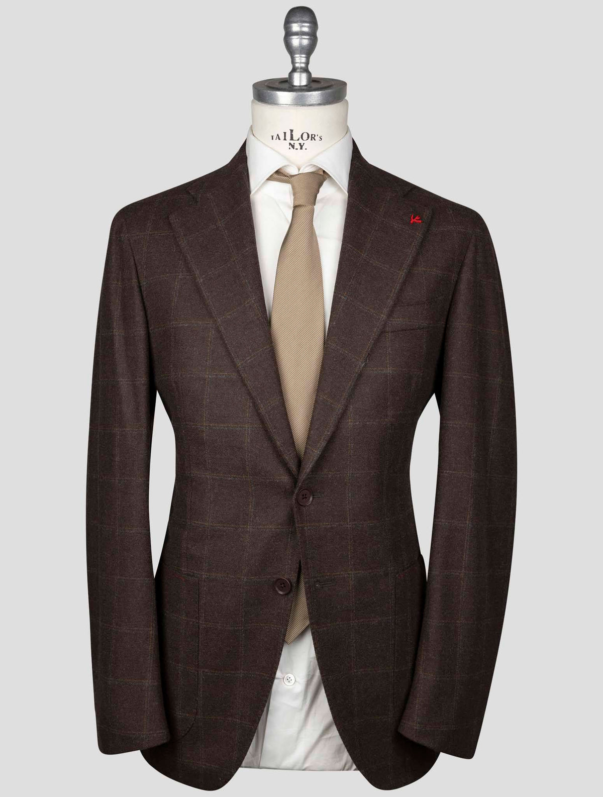 Isaia Brown Wool Cashmere Blazer