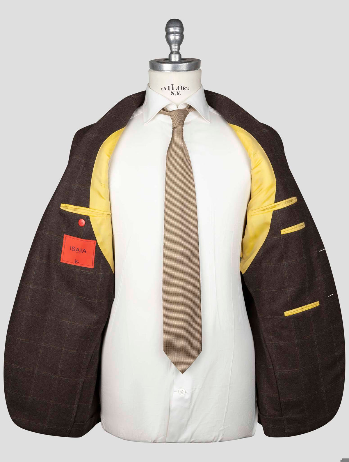 Isaia Brown Wool Cashmere Blazer