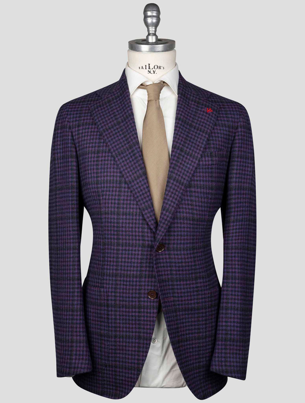 Isaia Violet Wool Cashmere Blazer