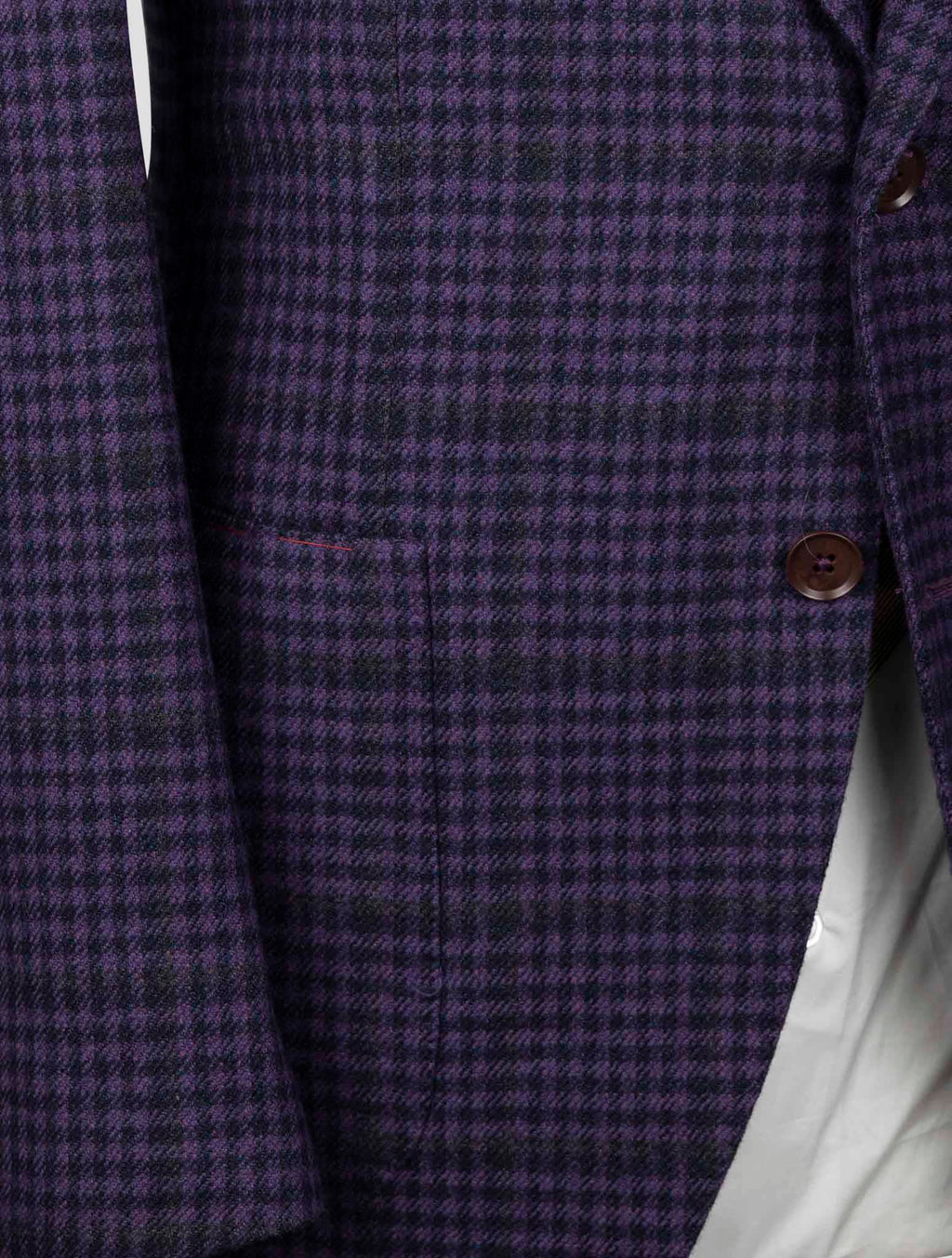 Isaia Violet Wool Cashmere Blazer