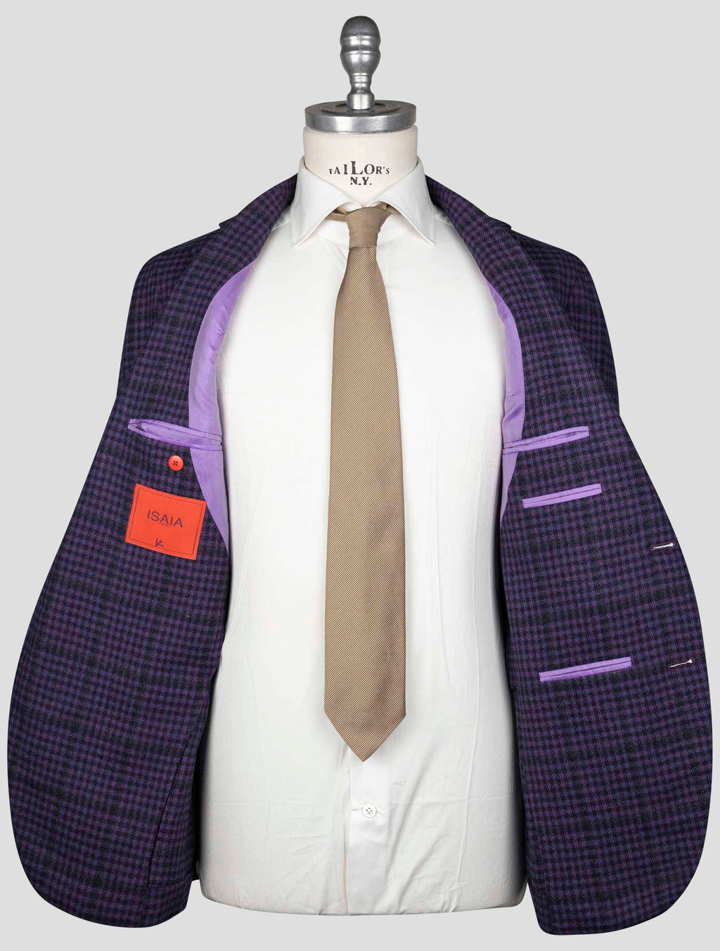 Isaia Violet Wool Cashmere Blazer