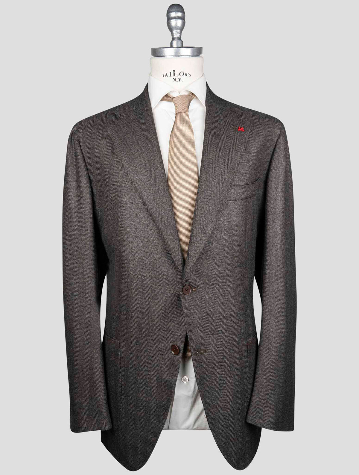 Isaia Isaia Brown Silk Wool Blazer Brown 000