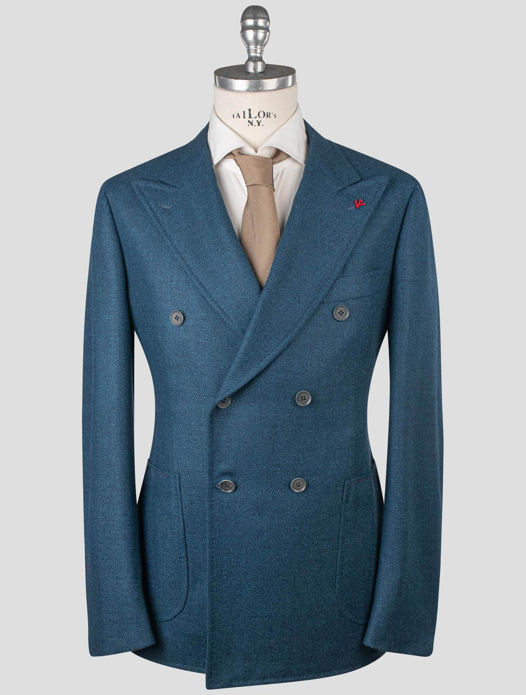 Isaia Isaia Blue Wool Silk Blazer Blue 000