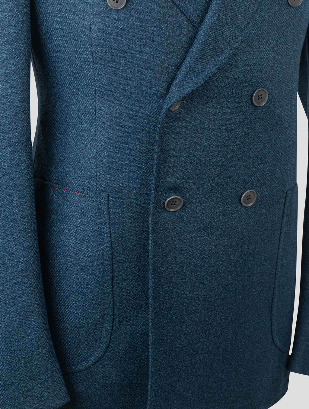 Isaia Blue Wool Silk Blazer