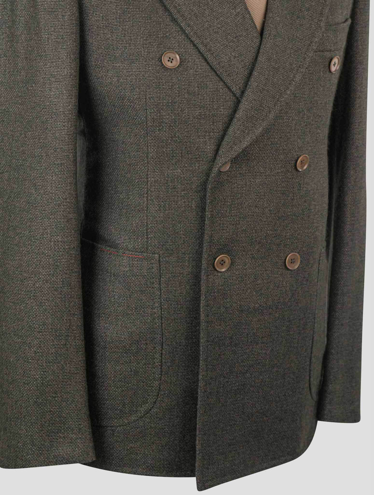 Isaia Green Wool Silk Blazer