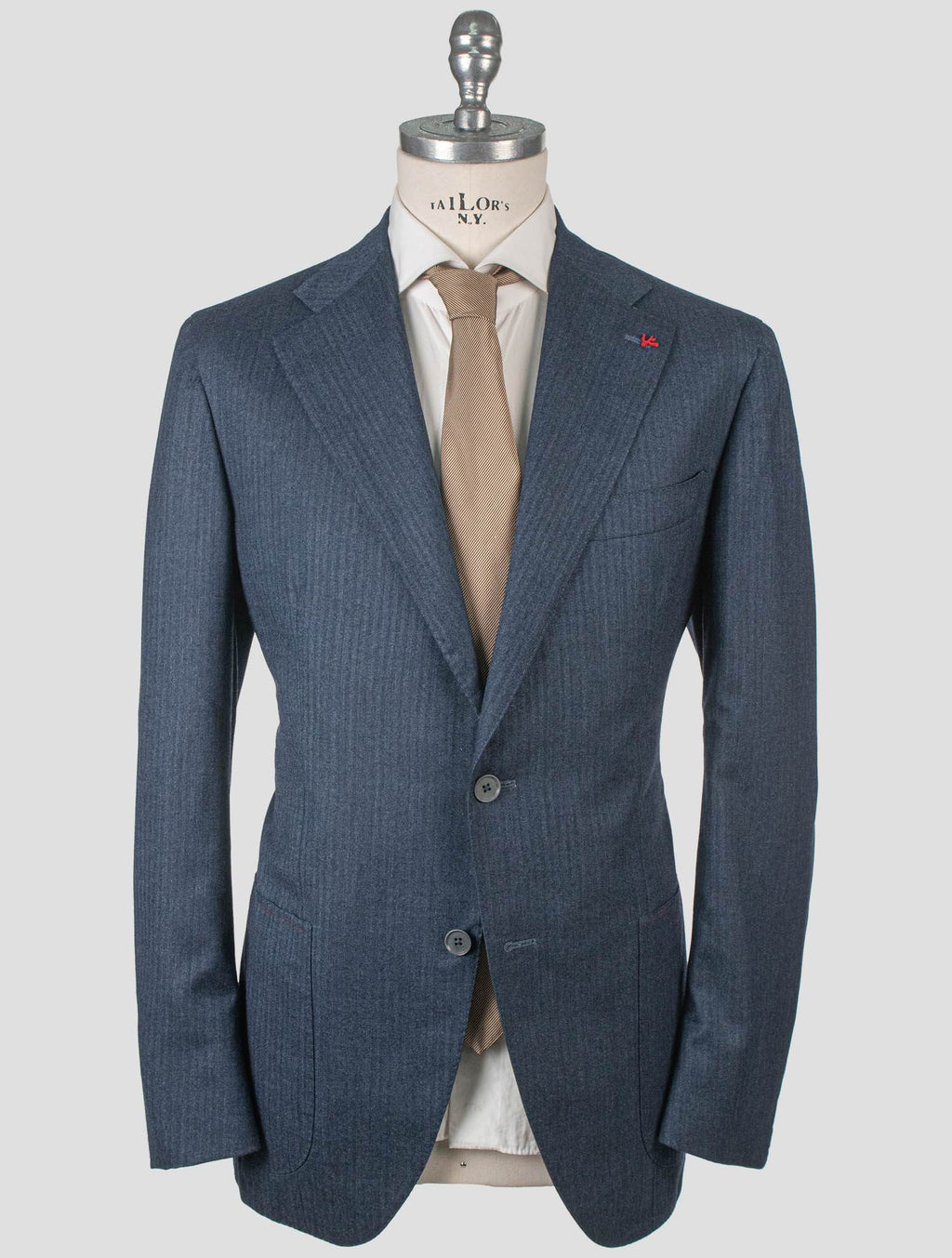 Isaia Blue Wool Silk Suit