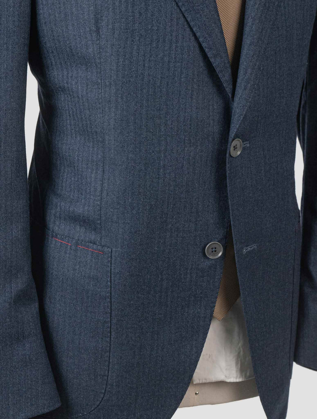 Isaia Blue Wool Silk Suit