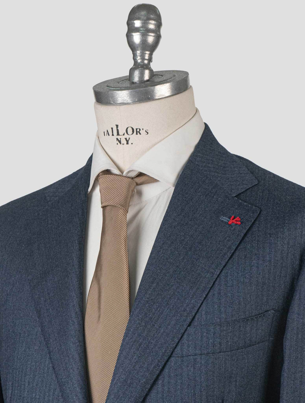 Isaia Blue Wool Silk Suit