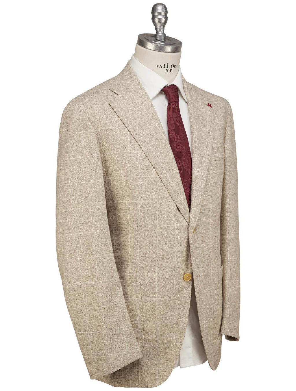 Isaia Isaia Beige Wool Suit Beige 001