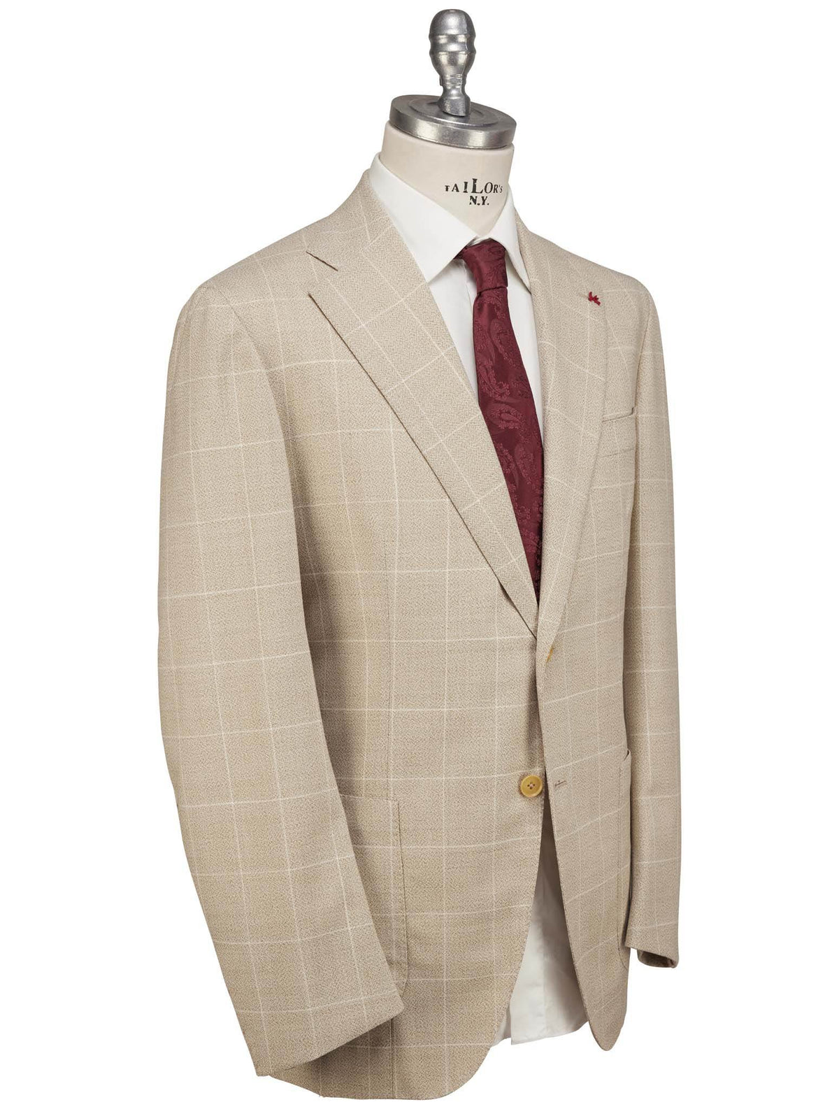 Isaia Isaia Beige Wool Suit Beige 001