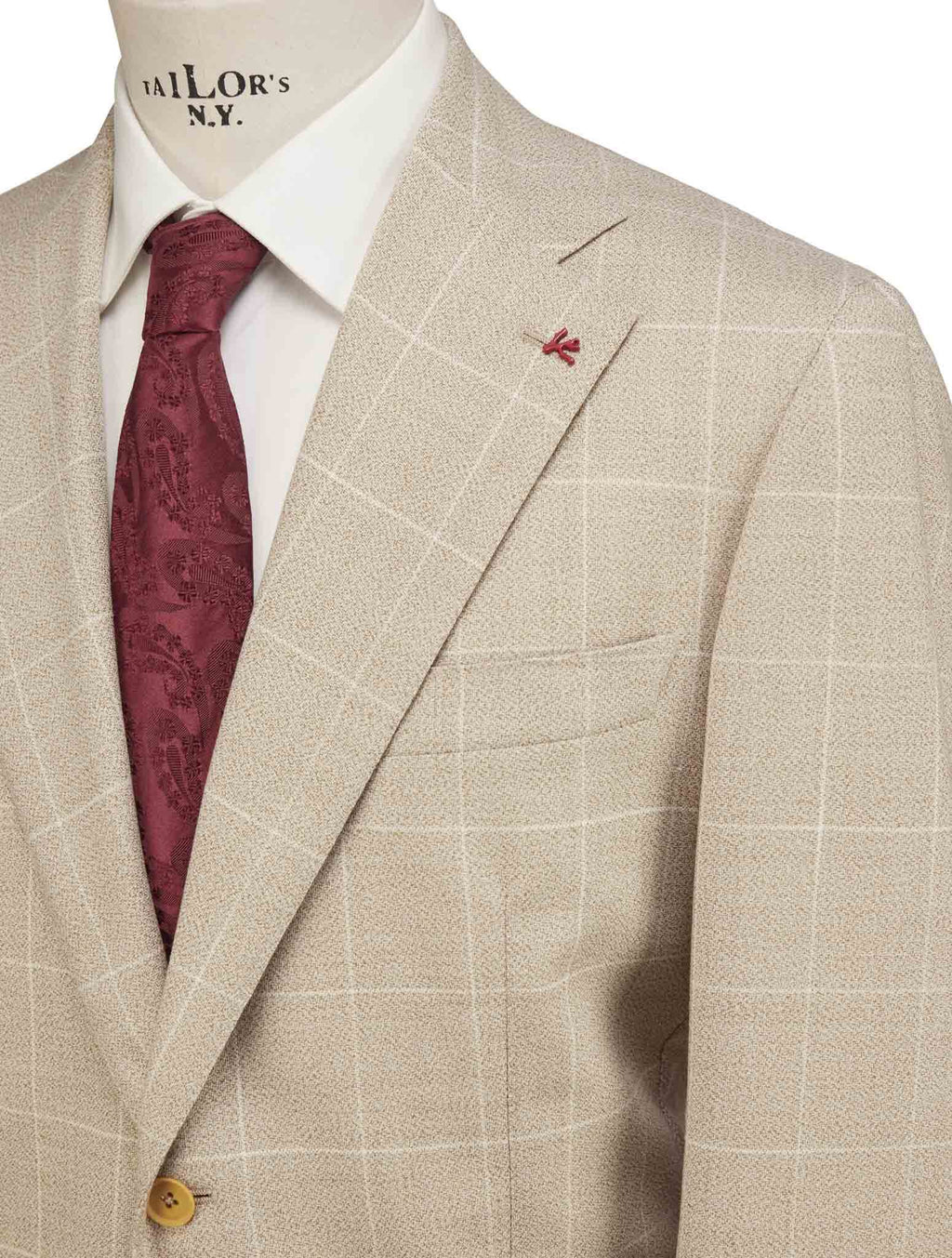 Isaia Beige Wool Suit