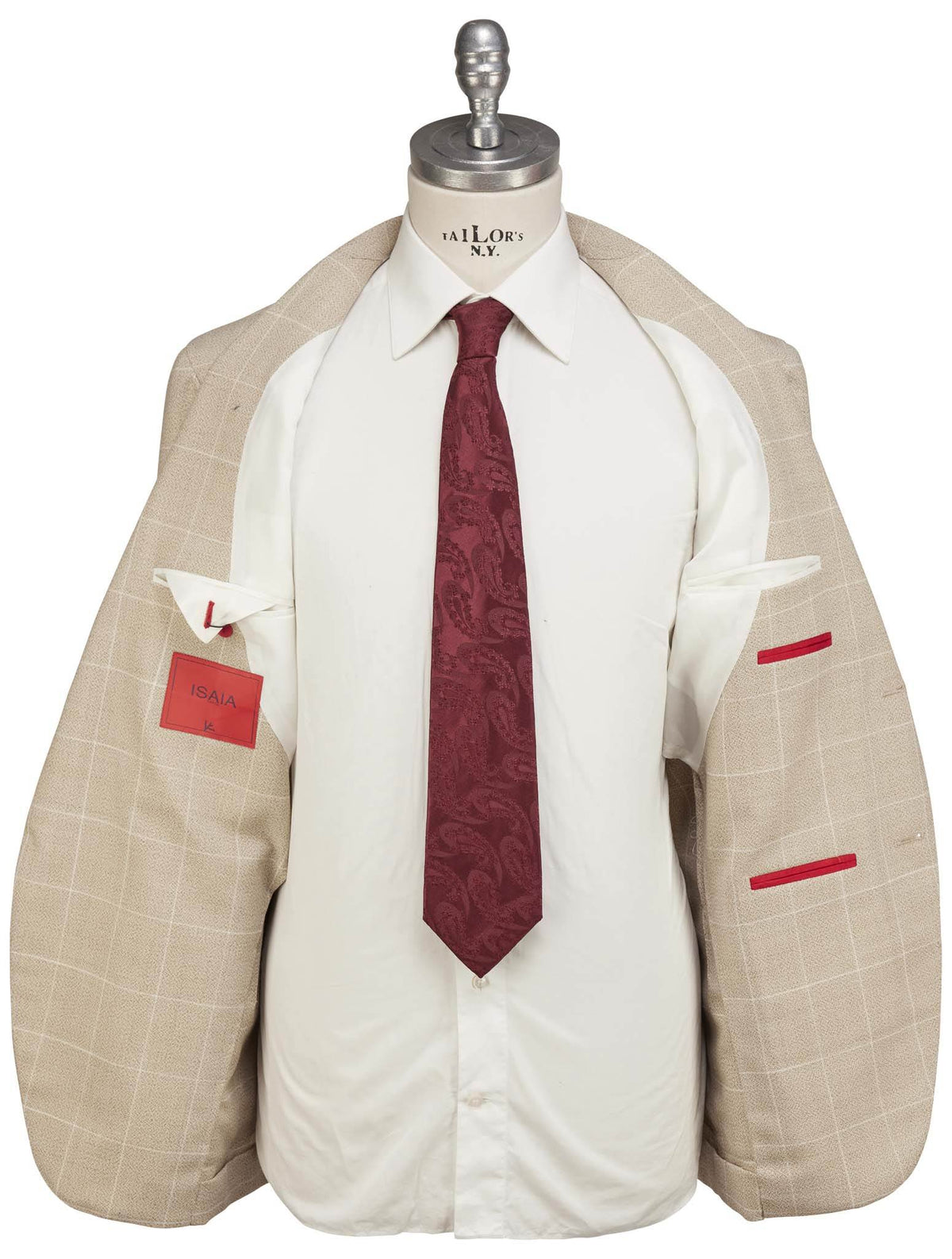 Isaia Beige Wool Suit