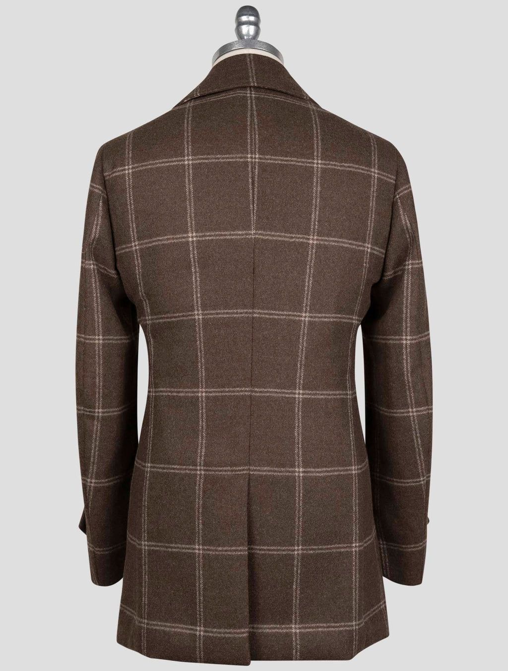 Isaia Brown Wool Overcoat