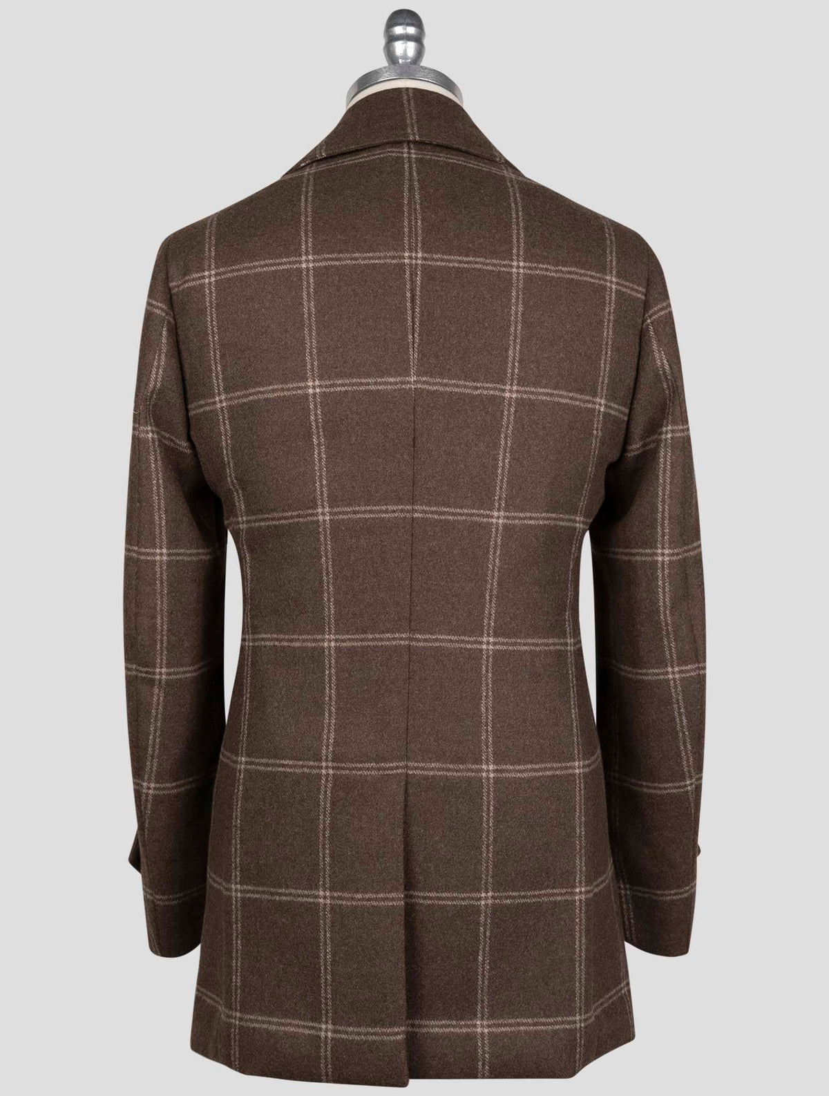Isaia Brown Wool Overcoat