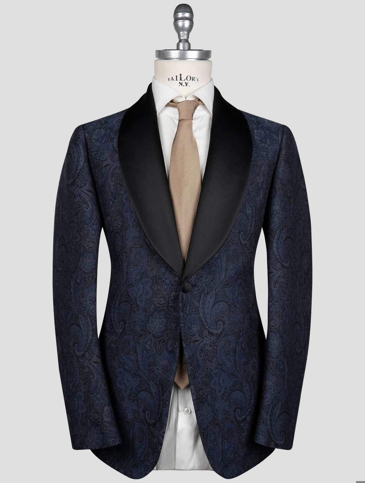 Isaia Isaia Blue Wool silk cotton smoking Blazer blue 000