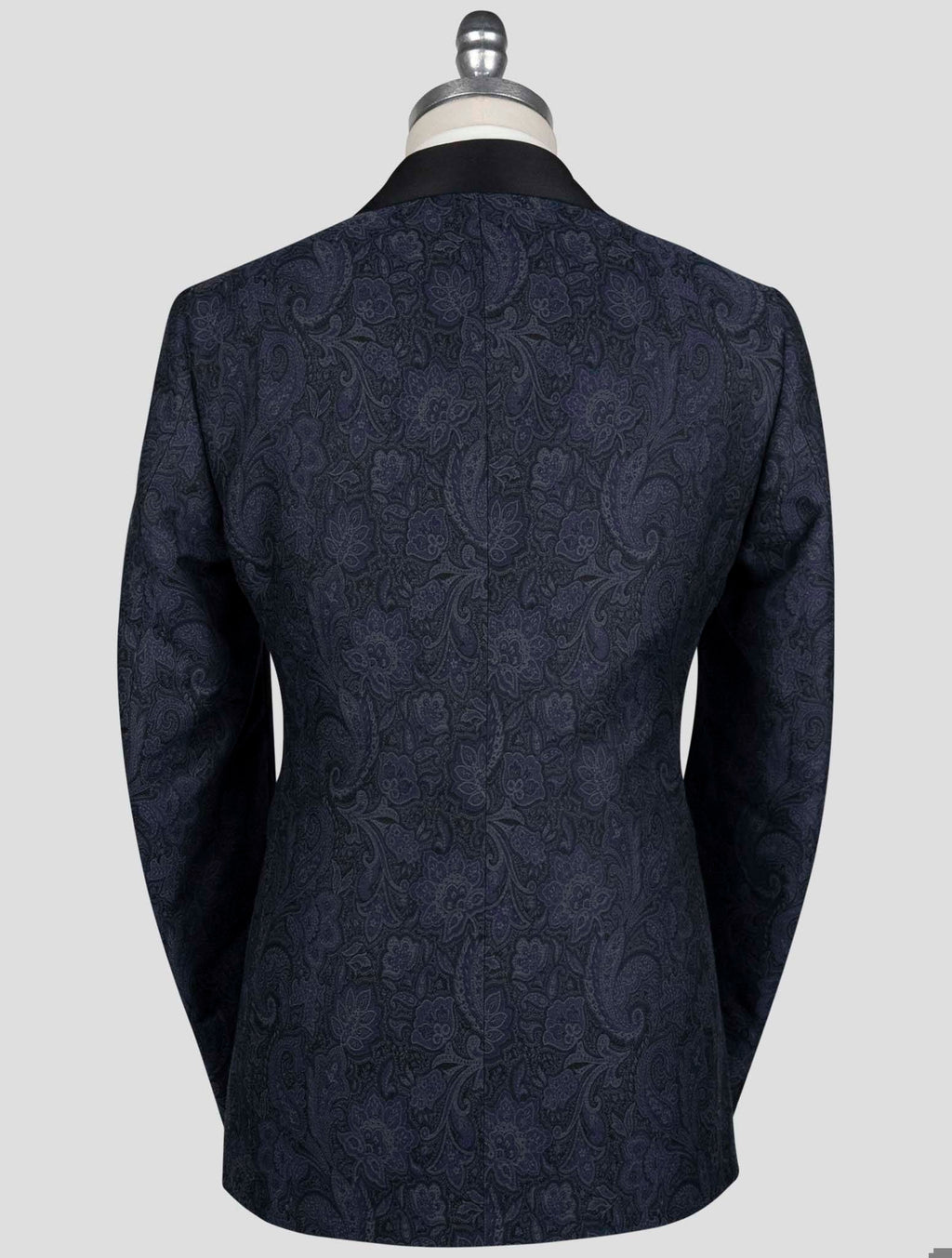 Isaia Blue Wool silk cotton smoking Blazer