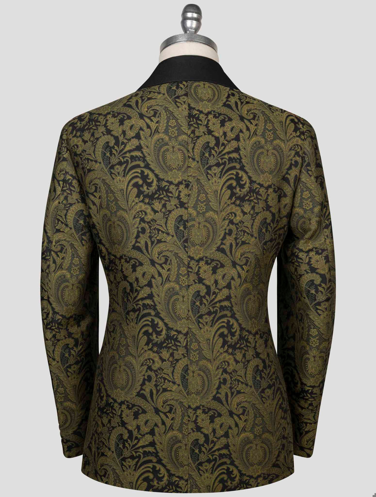 Isaia Multicolor Wool Silk Cotton Smoking Blazer