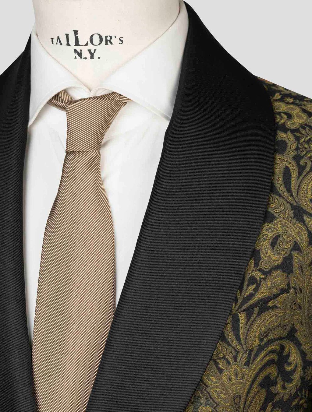 Isaia Multicolor Wool Silk Cotton Smoking Blazer