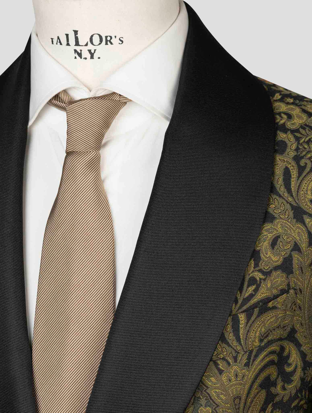 Isaia Multicolor Wool Silk Cotton Smoking Blazer